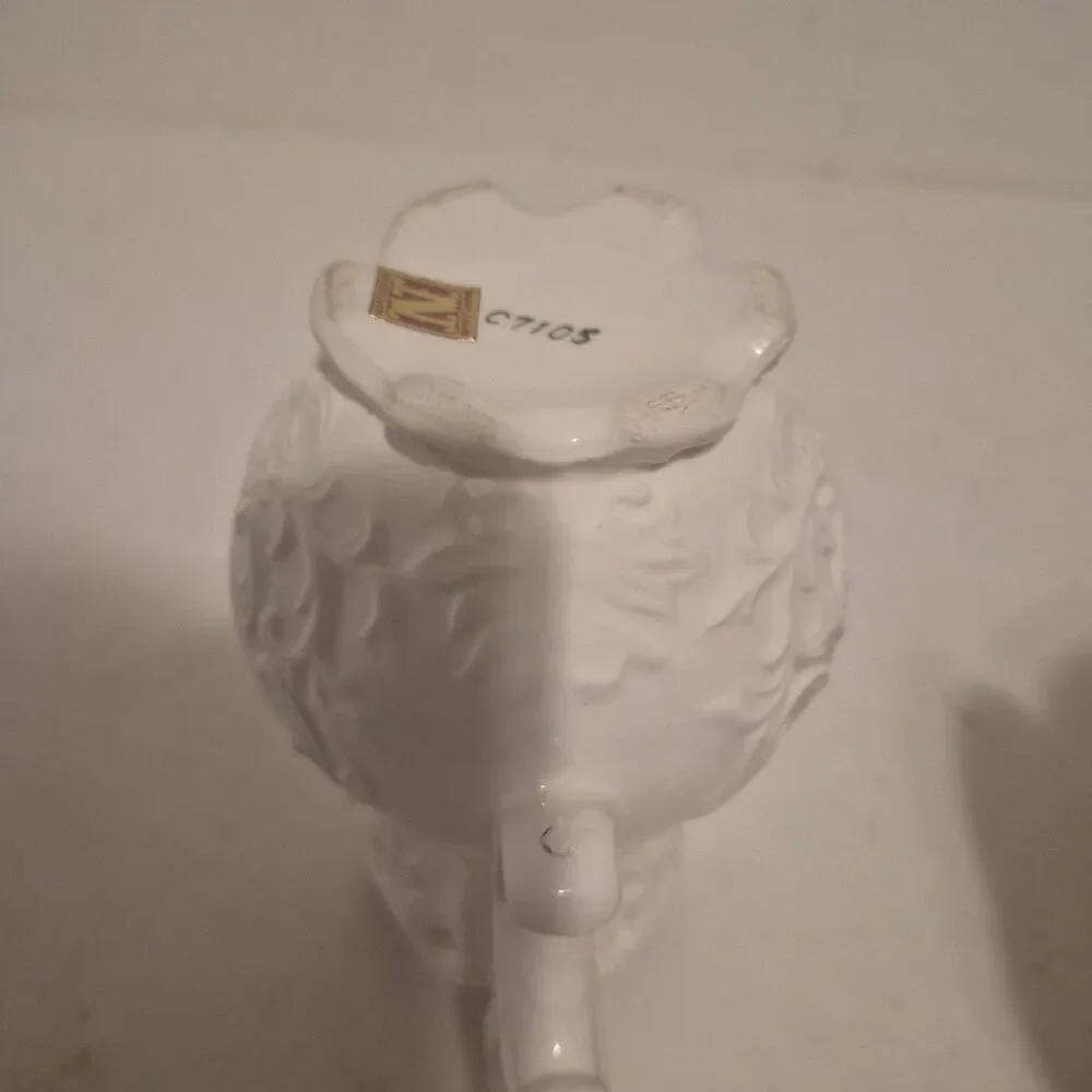 Napcoware Provincial Pitcher Basin Bowl Set C 7106 White Ornate Vintage